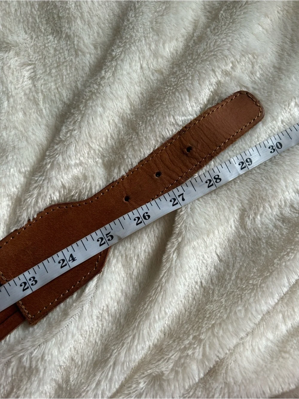 Anthropologie lucky penny brown genuine leather brass waist belt womens S